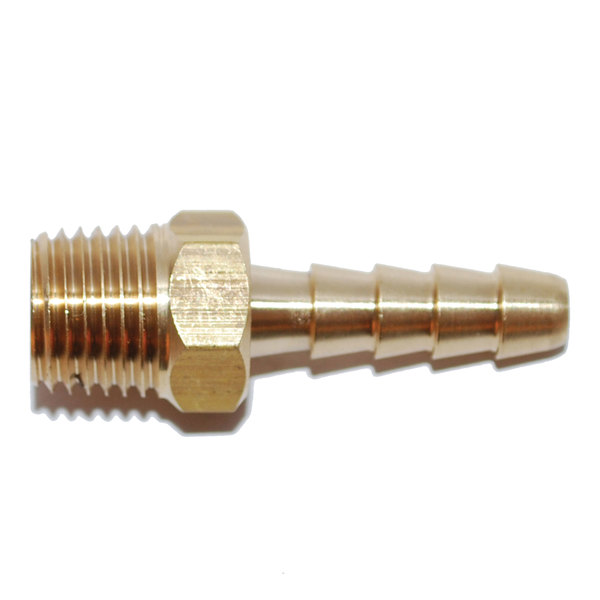 Attwood Attwood 88FBM105-6 Universal Fuel Hose Fitting - Male 1/4 in. NPT x 1/4 in. Barb, Brass 88FBM105-6